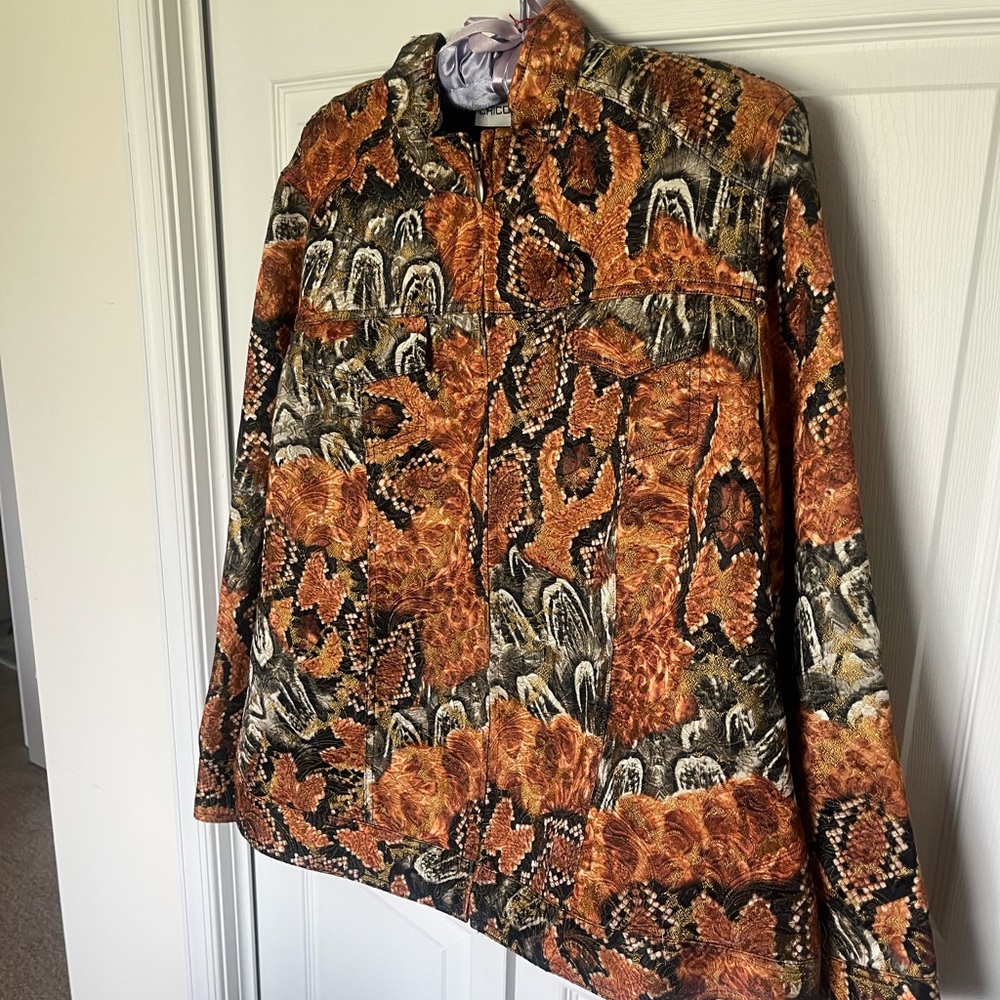 Chico's Artistic Patterned Blazer - image 2